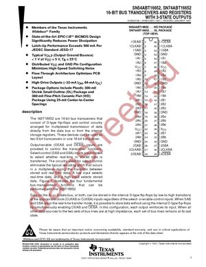 SN74ABT16652DLG4 datasheet  